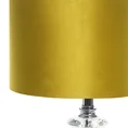 Lampka stołowa LEAMI z kryształową podstawą i welwetowym abażurem - ∅ 30 x 49 cm - złoty 2