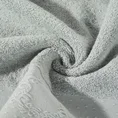 Ręcznik bawełniany z żakardową bordiurą i frędzlami - 70 x 140 cm - srebrny 5