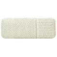 ELLA LINE Ręcznik MIKE w kolorze kremowym, bawełniany tkany w krateczkę z welurowym brzegiem - 70 x 140 cm - kremowy 3