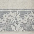 Ręcznik z żakardową bordiurą z motywem roślinnym - 70 x 140 cm - kremowy 2