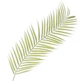 GAŁĄZKA OZDOBNA , liść palmy kwiat sztuczny dekoracyjny - dł. 110 cm dł. z liśćmi 59 cm - zielony 1