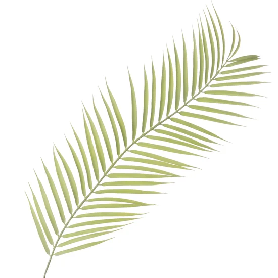 GAŁĄZKA OZDOBNA , liść palmy kwiat sztuczny dekoracyjny - dł. 110 cm dł. z liśćmi 59 cm - zielony