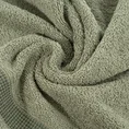 Ręcznik RODOS z ozdobną żakardową bordiurą w pasy - 50 x 90 cm - oliwkowy 5