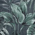 Zasłona PALERMO z miękkiego welwetu z nadrukiem liści - 140 x 250 cm - szary 10