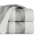 EUROFIRANY CLASSIC Ręcznik SYLWIA 2 z żakardową bordiurą z falującym wzorem - 70 x 140 cm - biały 1