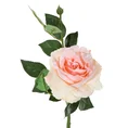 RÓŻA kwiat sztuczny dekoracyjny - dł. 40 cm śr. kwiat 12 cm - różowy 1