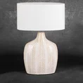 Lampa ceramiczna LIZA z wytłaczanym wzorem - 38 x 18 x 58 cm - kremowy 1