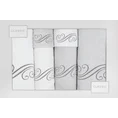 Komplet ręczników z fantazyjnym haftem w kartonowym opakowaniu - 53 x 37 x 11 cm - biały 2