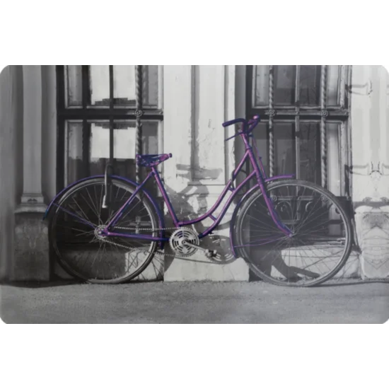Podkładka ROWER z nadrukiem roweru w stylu retro - 30 x 43 cm - stalowy