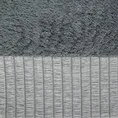 Puszysty ręcznik z elegancką  żakardową bordiurą - 70 x 140 cm - stalowy 2