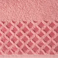 Ręcznik z geometryczną bordiurą z połyskiem - 50 x 90 cm - pomarańczowy 2