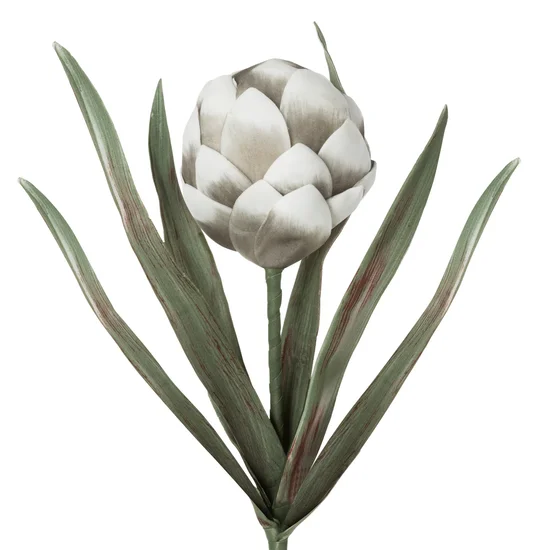 KARCZOCH - Sztuczny kwiat dekoracyjny z pianki foamirian - ∅ 12 x 60 cm - biały