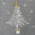 Szarfa świąteczna CHERI z aplikacją z choinką, srebrna - 33 x 180 cm - stalowy 2