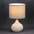 Lampa ceramiczna dekoracyjna AMIRI z matowym abażurem - ∅ 18 x 32 cm - kremowy 2