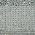 Ręcznik z bordiurą podkreśloną groszkami z błyszczącą lureksową nicią - 30 x 50 cm - stalowy 2