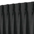 Zasłona DORA z gładkiej i miękkiej w dotyku tkaniny o welurowej strukturze - 50 x 240 cm - czarny 7