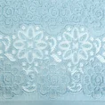 Ręcznik z żakardowym motywem roślinnym - 70 x 140 cm - niebieski 2