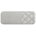 DIVA LINE Ręcznik TOBI w kolorze stalowym, z żakardową bordiurą z geometrycznym, welurowym wzorem - 70 x 140 cm - stalowy 3