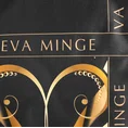 EWA MINGE Komplet pościeli LORI z makosatyny, najwyższej jakości satyny bawełnianej z designerskim nadrukiem z pszczołą - 220 x 200 cm, 2 szt. 70 x 80 cm - czarny/złoty 2
