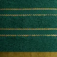 Ręcznik KRISTI z żakardową bordiurą w pasy - 100 x 150 cm - butelkowy zielony 2
