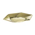 Patera ceramiczna MUSA złota z geometrycznym wzorem - 30 x 17 x 3.5 cm - złoty 2