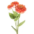 CYNIA WYTWORNA kwiat sztuczny dekoracyjny z płatkami z jedwabistej tkaniny - ∅ 11 x 52 cm - pomarańczowy 1