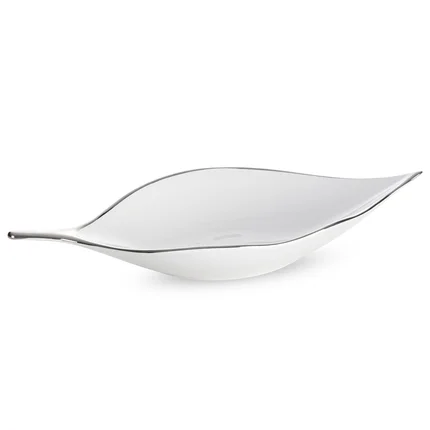 Patera ceramiczna dekoracyjna ABBI w kształcie liścia Patera ceramiczna dekoracyjna ABBI w kształcie liścia - 18 x 40 x 7 cm