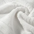 REINA LINE Ręcznik z bawełny zdobiony wzorem w zygzaki z gładką bordiurą - 50 x 90 cm - biały 5
