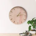 Dekoracyjny zegar ścienny, styl nowoczesny, o średnicy 30 cm - 30 x 4 x 30 cm - różowy 4