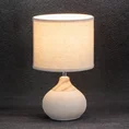 Lampa ceramiczna dekoracyjna AMIRI z matowym abażurem - ∅ 18 x 32 cm - kremowy 2