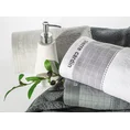 PIERRE CARDIN Ręcznik MAKS w kolorze stalowym, z żakardową bordiurą w kosteczkę -  - stalowy 4