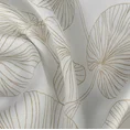 Zasłona MARIGOLD zaciemniająca typu blackout  z nadrukiem liści lilii wodnej - 140 x 250 cm - biały 11