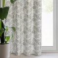 Zasłona MIRA z tkaniny z dodatkiem lnu w stylu eko zdobiona nadrukiem polnych kwiatów - 140 x 250 cm - naturalny 1