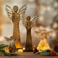 Figurka świąteczna Aniołek z srebrnymi skrzydłami - 17 x 5 x 34 cm - brązowy 2
