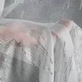 Firana z matowej tkaniny zdobiona srebrnym wzorem z imitacji cekinów - 140 x 250 cm - biały 5