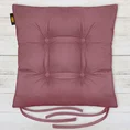 Dwustronna welurowa poduszka siedziskowa na krzesło z czterema pikowaniami, gramatura 195 g/m2 - 40x40x8 cm - wrzosowy 1