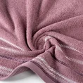Ręcznik LIVIA  z kolorowymi paskami tkanymi we wzór jodełki - 30 x 50 cm - liliowy 4