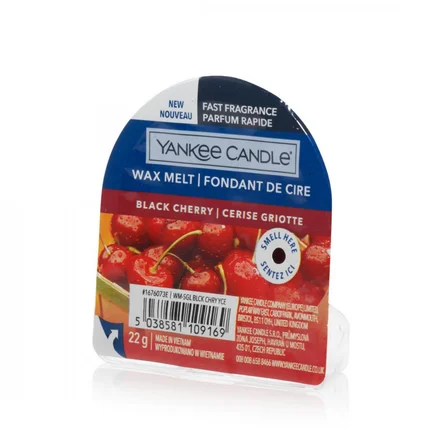 YANKEE CANDLE - Wosk zapachowy do kominka - BLACK CHERRY YANKEE CANDLE - Wosk zapachowy do kominka - BLACK CHERRY - ∅ 5 x 1.5 cm
