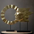 Figurka ceramiczna  KALI złota maska - 27 x 6 x 34 cm - złoty 4