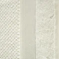 EUROFIRANY PREMIUM Ręcznik MILAN z puszystej bawełny frotte o ryżowej strukturze z błyszczącą bordiurą - 70 x 140 cm - kremowy 2