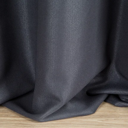 Zasłona granatowa z błyszczącym splotem 140x270 cm taśma ESSME Zasłona granatowa z błyszczącym splotem 140x270 cm taśma ESSME - 140 x 270 cm