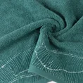 Ręcznik METALIC z  żakardową bordiurą z motywem liści bananowca wykonanym srebrną nicią - 30 x 50 cm - turkusowy 4
