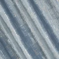 Zasłona welwetowa zdobiona nieregularnym srebrnym nadrukiem - 140 x 270 cm - niebieski 5