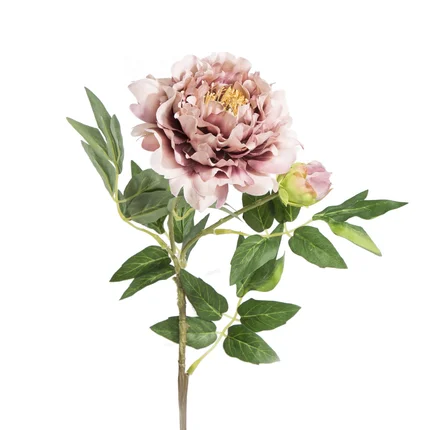 PIWONIA/PEONIA - kwiat sztuczny dekoracyjny z płatkami z jedwabistej tkaniny PIWONIA/PEONIA - kwiat sztuczny dekoracyjny z płatkami z jedwabistej tkaniny - 70 cm