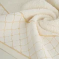 Ręcznik MARTHA z  miękką szenilową bordiurą ze złotym geometrycznym wzorem - 50 x 90 cm - kremowy 5