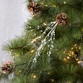 Gałązka dekoracyjna świąteczna z koralikami - 85 cm - biały 1