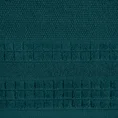 Ręcznik z wypukłą fakturą podkreślony welwetową bordiurą w krateczkę - 70 x 140 cm - turkusowy 2