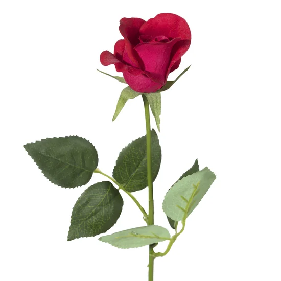 RÓŻA kwiat sztuczny dekoracyjny - 45 cm - czerwony