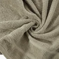 Ręcznik z ozdobną bordiurą w pasy - 50 x 90 cm - brązowy 5