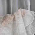 Tkanina firanowa zakończona pasem ornamentowego haftu - 290 cm - biały 2
